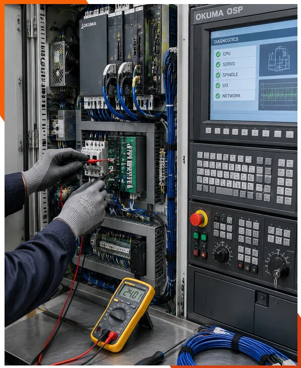 Ремонт систем ЧПУ Okuma OSP в Донском